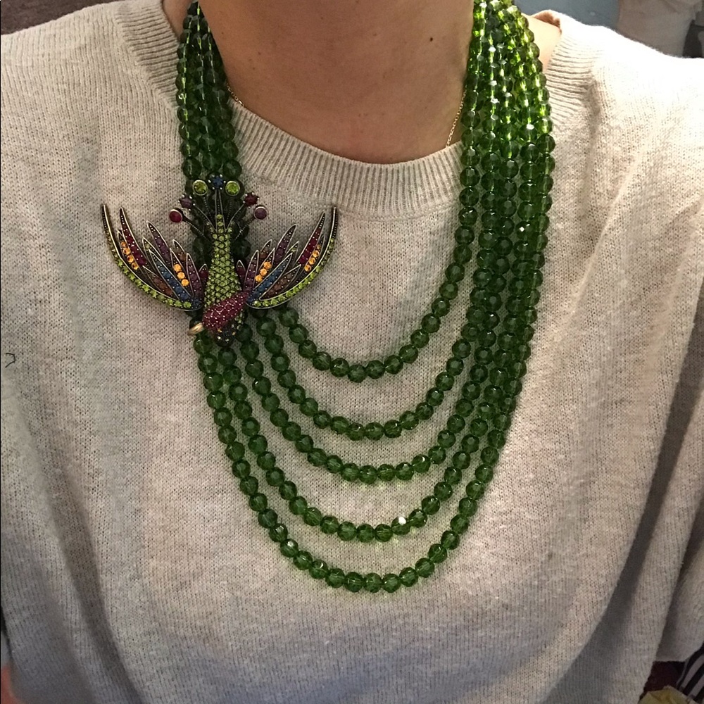 Bird green necklace